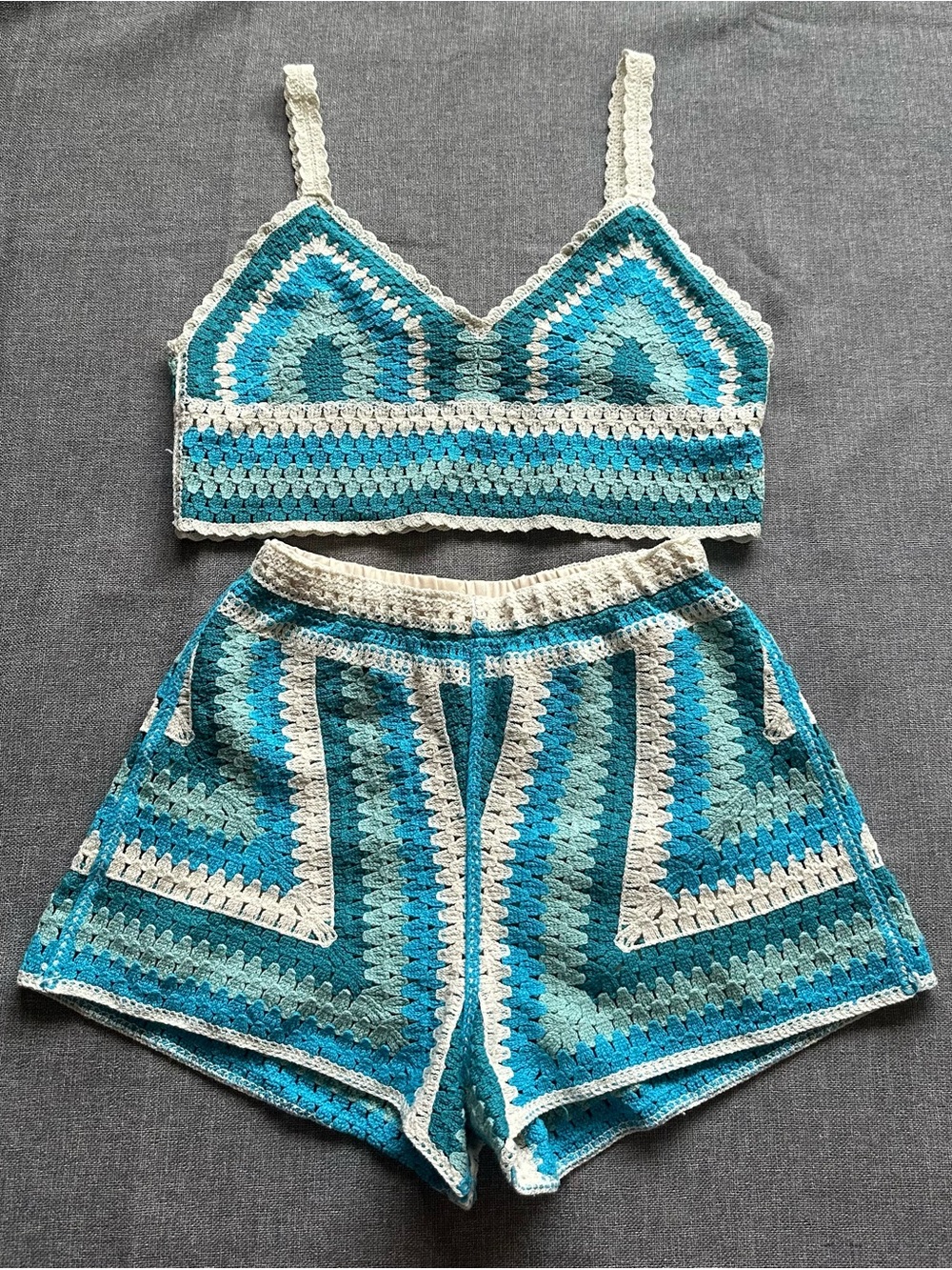 Rebellion Again 2pc Crochet Bralette & Short Set - Picture 4 of 11